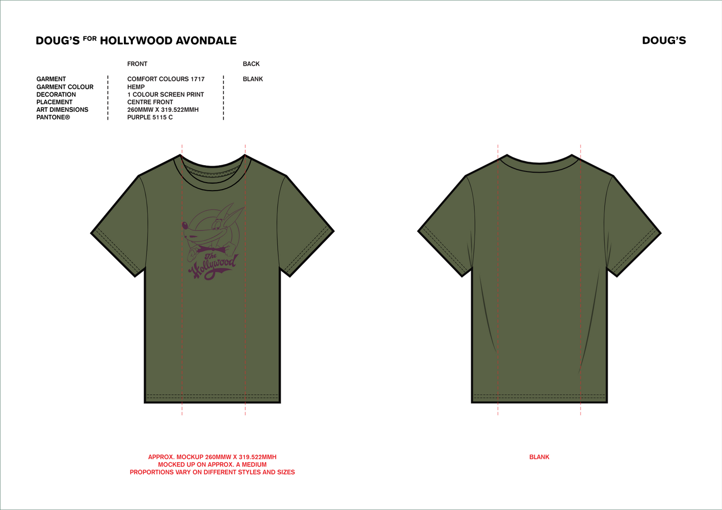 Hollywood Wolfie Tee - Hemp